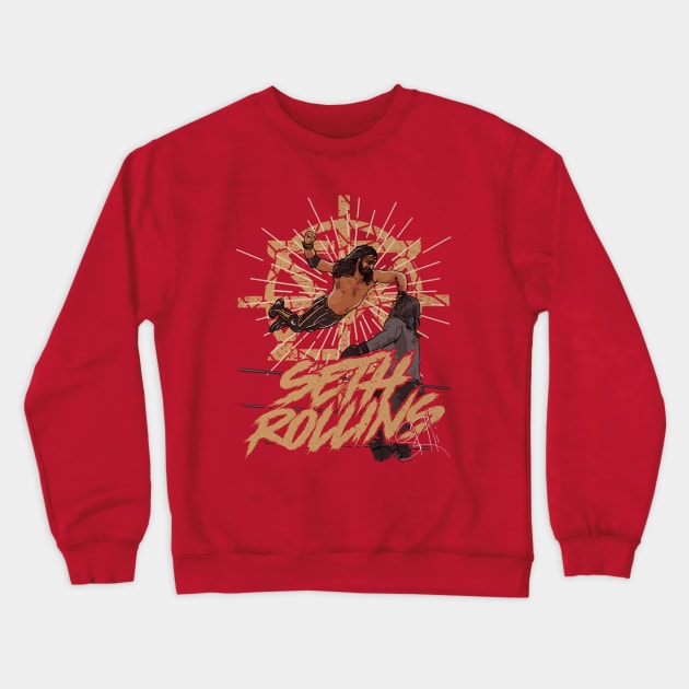 Seth Rollins Flying Crewneck Sweatshirt by MunMun_Design